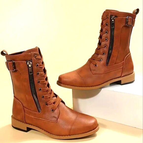 Retro combat boots sz 11 - Picture 1 of 10